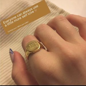 Self love stainless steel ring